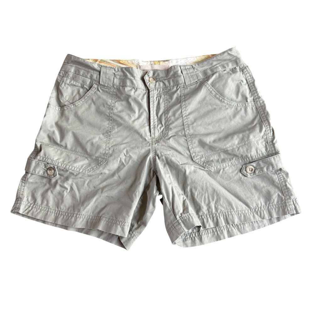 Columbia Cargo Shorts Women 6 Green Utility Hiking Cotton Pockets Outdoor Shortd
